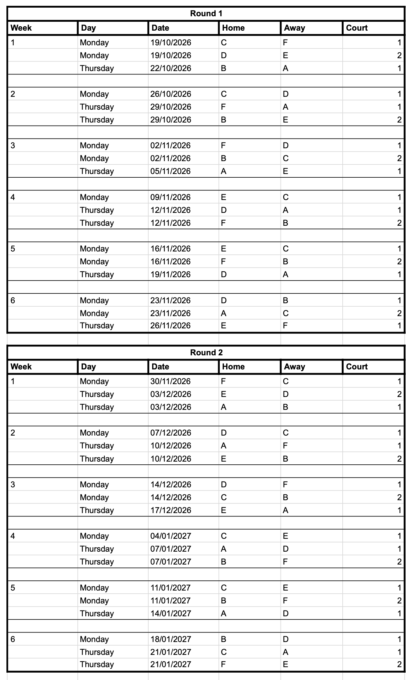  fixtures